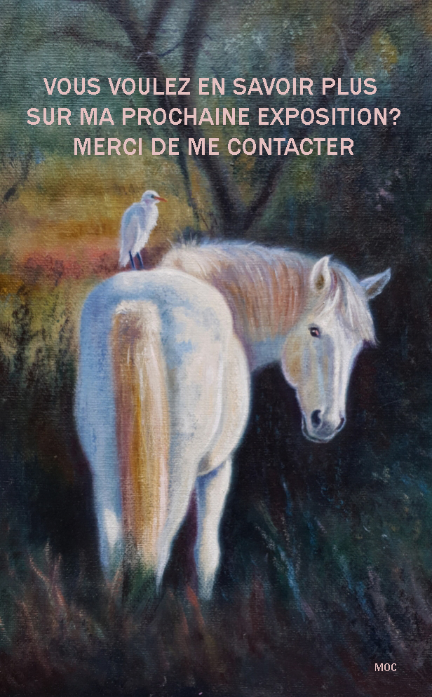 Merci de me contacter pour tous renseignements sur mes expositions